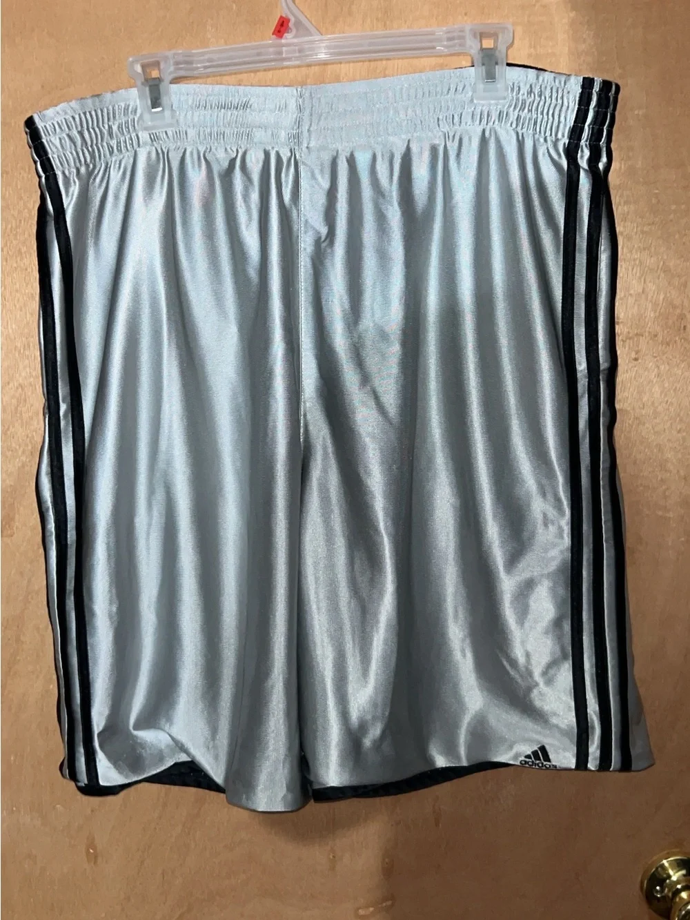 Adidas Men’s Black & Silver Athletic Reversible Shorts
